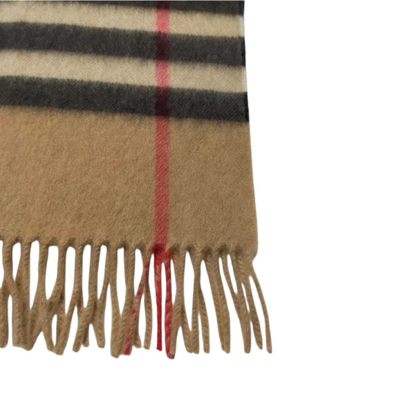 Auth Burberry Giant Check House Plaid Cashmere Scarf Stole Muffler Archive Beige - Picture 5 of 9